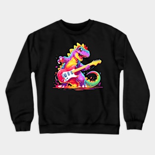 dino guitarist Crewneck Sweatshirt